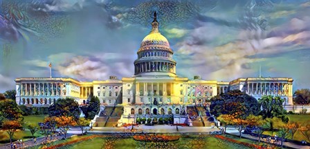 Washington United States Capitol by Pedro Gavidia art print