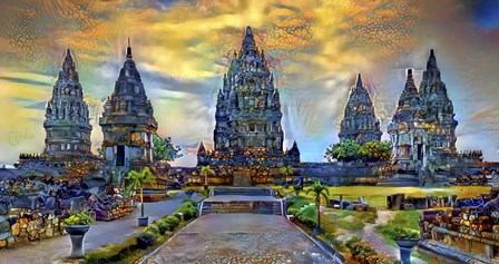 Yogyakarta Indonesia Prambanan temple by Pedro Gavidia art print