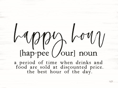 Happy Hour Definition by Lux + Me Designs art print