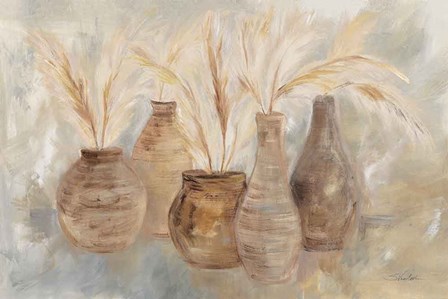 Grasses and Baskets Dark by Silvia Vassileva art print