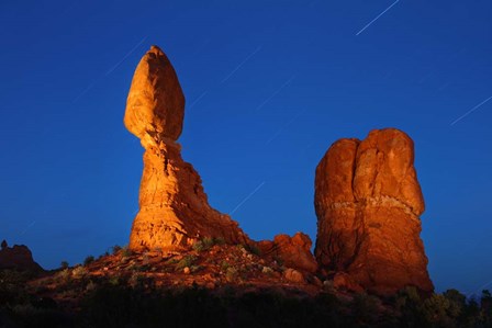 Balanced Rock Arches Star Trails by Royce Bair art print