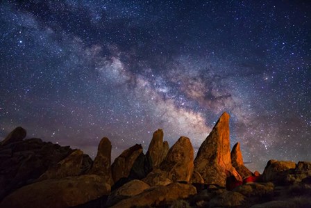 Milky Way over pinnacles Alabama Hills by Royce Bair art print