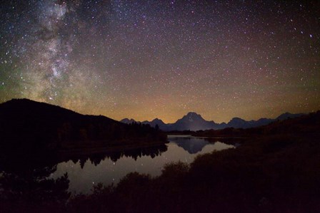 Stars over Tetons at Oxbow by Royce Bair art print