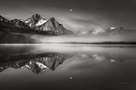 Moonset on McGown Peak by Alan Majchrowicz art print