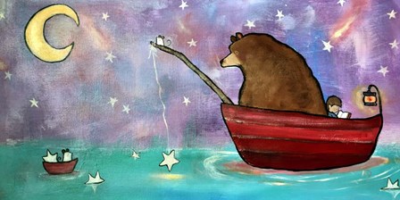 Bear Boat by Andrea Doss art print
