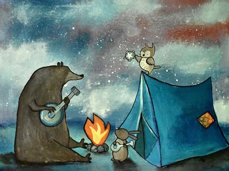 Camping Friends by Andrea Doss art print
