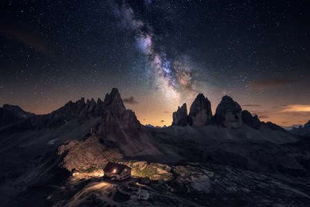 Rising over Tre Cime by Carlos F. Turienzo art print