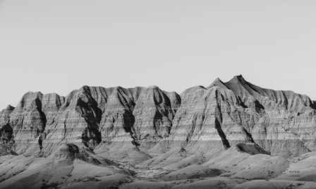 Badlands BW by Nathan Larson art print