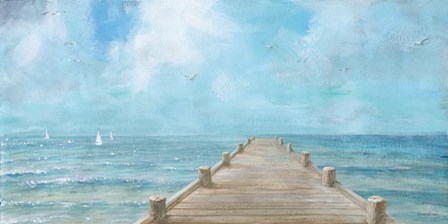 Summer Dock Panorama by Danhui Nai art print