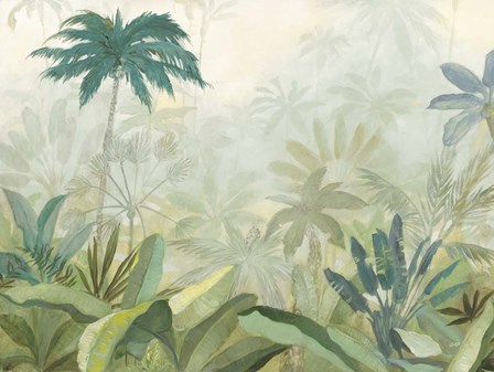 Lush Tropics Blue by Julia Purinton art print