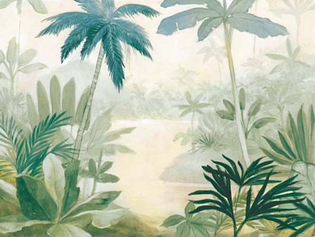 Palm Lagoon Blue by Julia Purinton art print