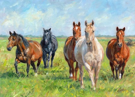 Wild Horses by David Stribbling art print