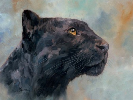 Panther Gaze Up by David Stribbling art print