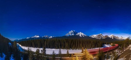 Night Train in the Moonlight at Morant&#39;s Curve by Alan Dyer/Stocktrek Images art print