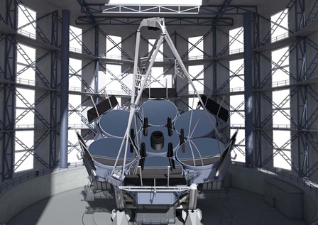 Giant Magellan Telescope, Front View With Enclosure by Adrian Mann/Stocktrek Images art print