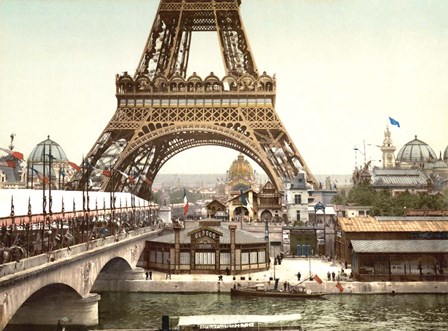 Eiffel Tower during the Exposition Universelle, 1900 by Vernon Lewis Gallery/Stocktrek Images art print