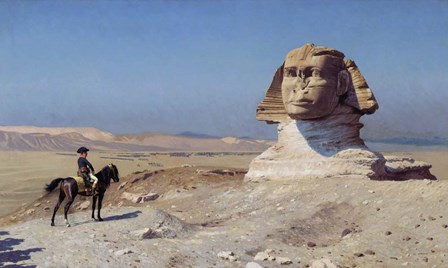 Napoleon Bonaparte on horseback in front of the Great Sphinx of Giza by Vernon Lewis Gallery/Stocktrek Images art print