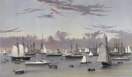 The Yacht Squadron at Newport, circa 1872 by Vernon Lewis Gallery/Stocktrek Images art print