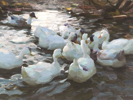 Ducks by the Lake 3 by Stellar Design Studio art print