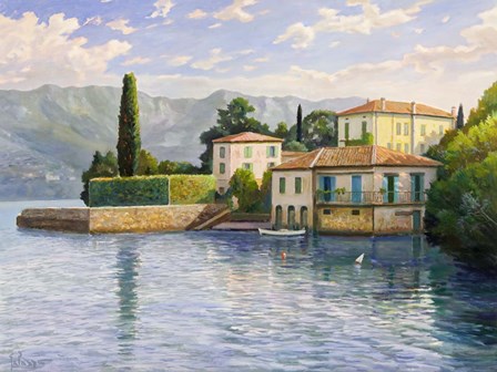 Villa sul lago by Adriano Galasso art print