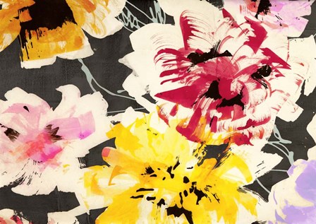 Neon Flowers II (detail) by Kelly Parr art print