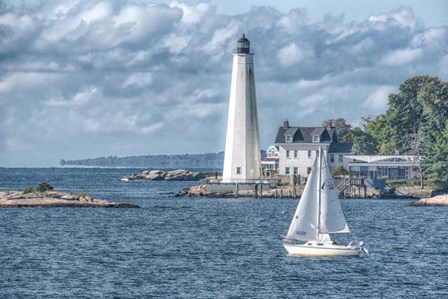 New London Harbor Lighthouse by Pat DeLuca art print