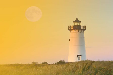 Moon over Marthas Vineyard Yellow by Katherine Gendreau art print