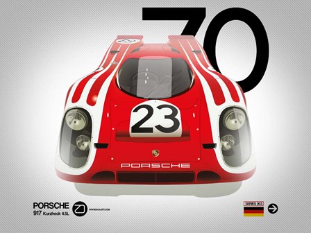 1970 Porsche 917 Kurzheck 4.5L by Naxart art print