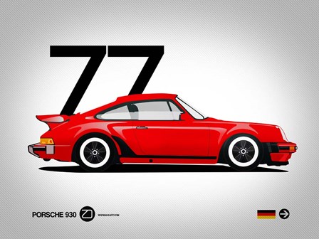 1977 Porsche 930 by Naxart art print