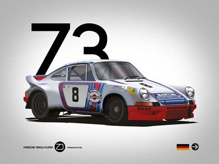 1973 Porsche Targa Florio by Naxart art print