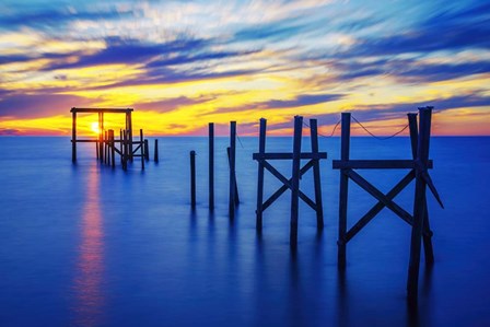 Lake Pontchartrain Light Show by Andy Crawford Photography art print