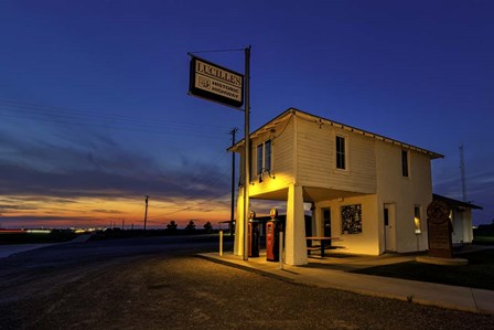 Sunset at Lucille&#39;s Service Station by Andy Crawford Photography art print