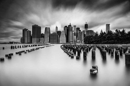 Lower Manhattan Monochrome by Rick Berk art print