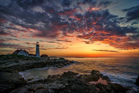 Spring Dawn Portland Head Light by Rick Berk art print