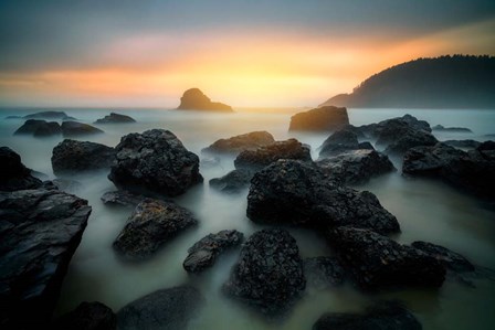 Misty Sunset on Indian Beach by Rick Berk art print