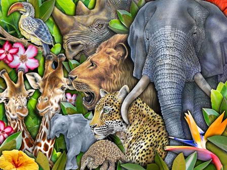 African Wildlife by Tim Jeffs art print