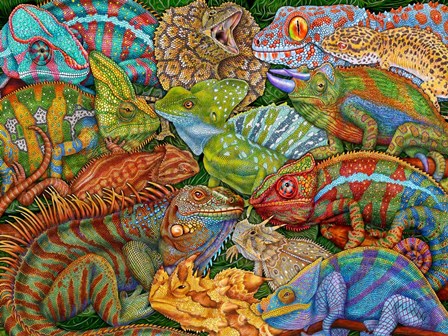 Reptiles by Tim Jeffs art print