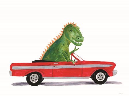 Dino Out and About by Rachel Nieman art print