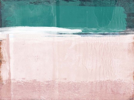 Abstract Green and Pink by Alma Levine art print