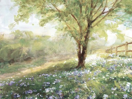 Field of Bluebells Neutral by Danhui Nai art print