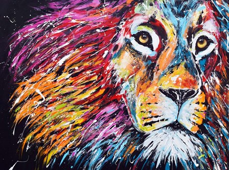 Lion Face by Jenn Seeley art print