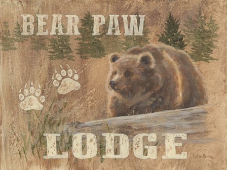 Bear Paw Lodge by Pam Britton art print
