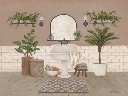 Farmhouse Bath II by Pam Britton art print