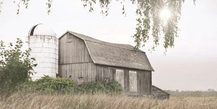 Foggy Watkins Glen Farm by Lori Deiter art print