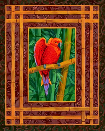 Mandarine Lovebird by Paul Brent art print