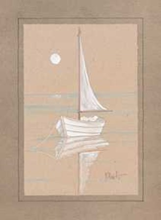 White Sailboat by Paul Brent art print
