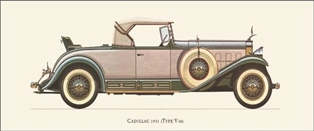 Cadillac 1931 by Antonio Fantini art print