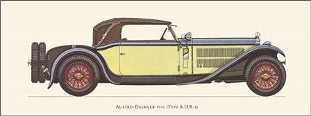 Austro-Daimler 1931 by Antonio Fantini art print