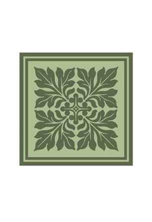 Tonal Woodblock in Green II by Vision Studio art print