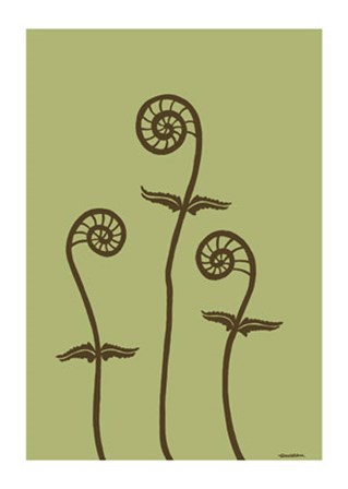 Dichromatic Fiddleheads III by Vanna Lam art print